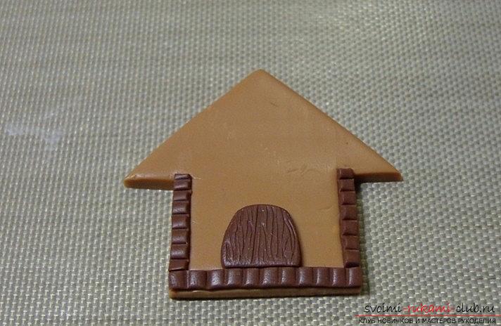 Gingerbread house made of polymer clay - New Year's master class with your own hands. Picture №3