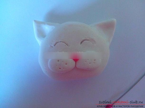 Kitty on a cup - a lesson of polymer clay and a master class for beginners. Photo №6