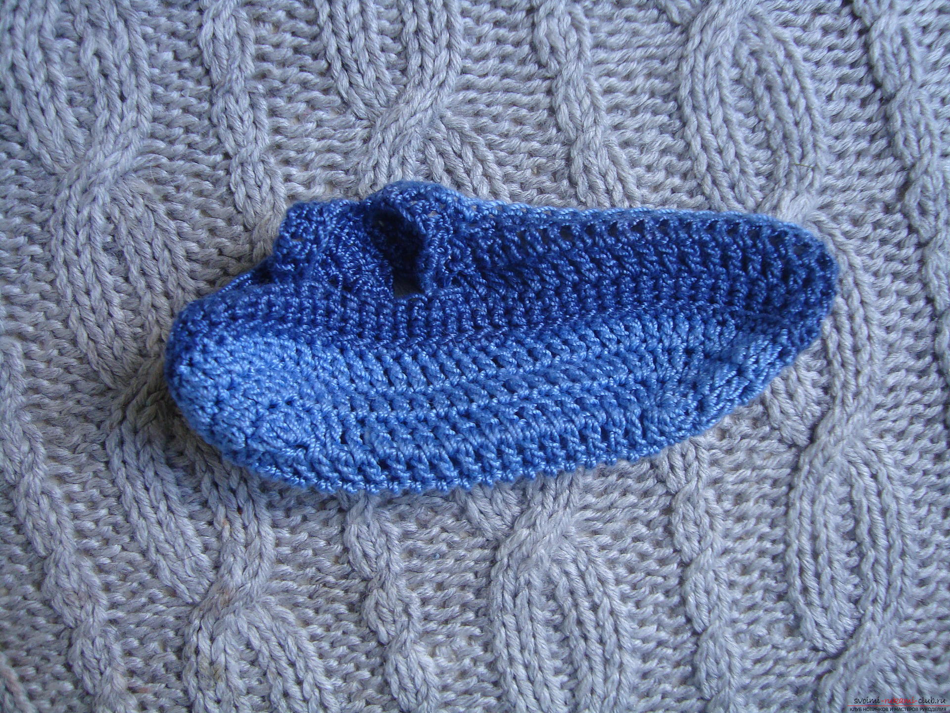 Photo to a lesson on crocheting children's sandals. Picture №3