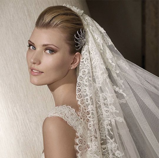 Hairstyles with veil for long hair. Photo №7