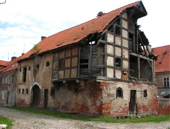 Det middelalderlige hus, der har overlevet til i dag, bygget ved hjælp af bindingsværksteknologien
