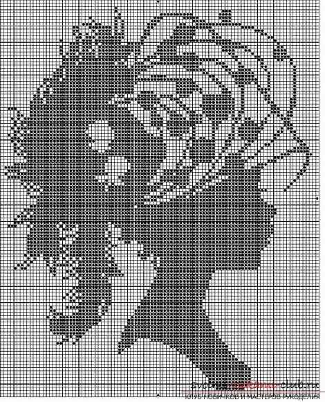 Black and white cross stitch patterns with description. Photo №5