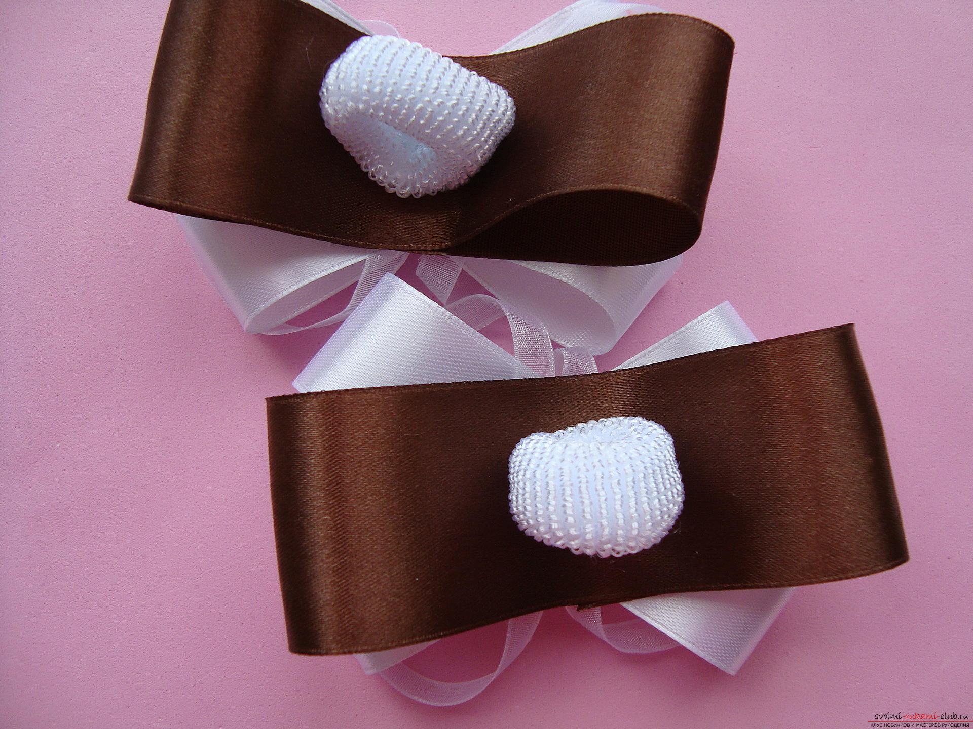 Step-by-step instruction for the production of voluminous ties and bows. Photo №29