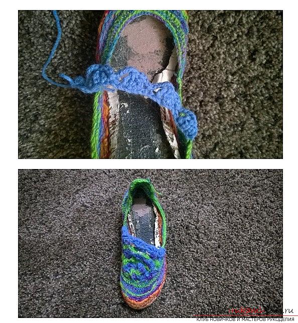 Vi strikker sandaler eller støvler med egne hænder og hækle - sommermønstre. Foto nummer 9