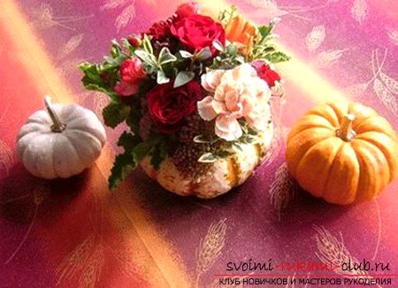 How to make handmade crafts from a pumpkin. Photo №1
