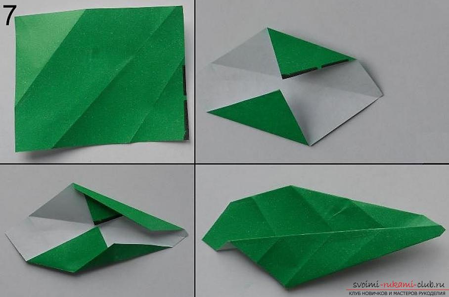Paper rose in origami technique. Photo №8