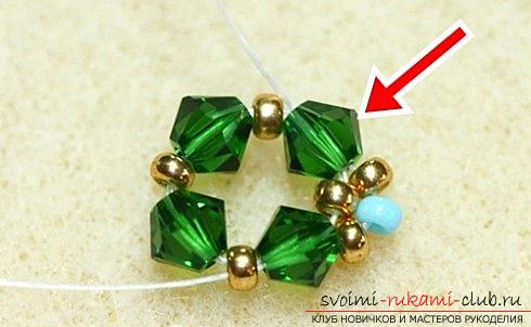 Several master classes on weaving earrings from beads, step-by-step photos and description .. Photo # 23