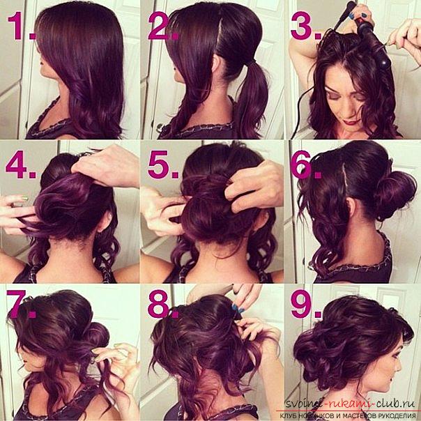Hairstyles in Greek style, classical Greek knot "Karimbos", step-by-step instruction for the execution of the Greek knot .. Photo # 2