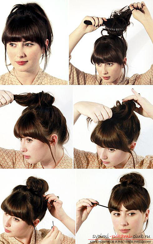 We learn to make beautiful and light hairstyles for medium length hair. Photo number 17
