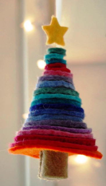 ялинка з фетру - новорічна іграшка