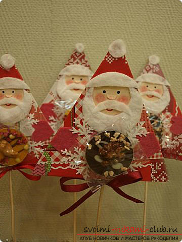 New Year's crafts, Santa Claus with his own hands, how to make Santa Claus, crafts with children, ideas and detailed lessons .. Photo # 24