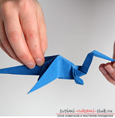 Blue dragon origami. Picture №33
