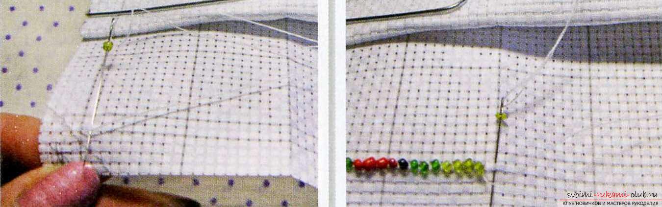 Master class on embroidering a small picture with beads. Photo №4