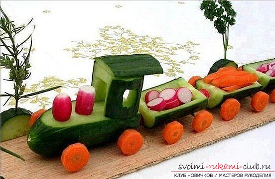 How to make an interesting artwork from the vegetables to the exhibition with your own hands. Photo №6