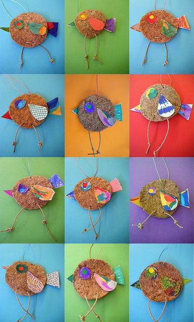 Photo ideas of children's crafts birdies from paper leaves of improvised materials with their own hands for home school and kindergarten