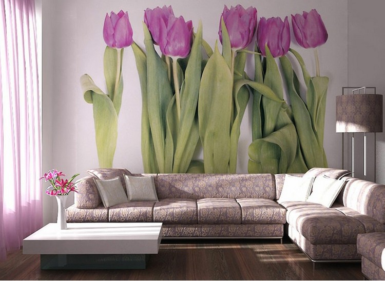 Fototapet tulipaner i det indre