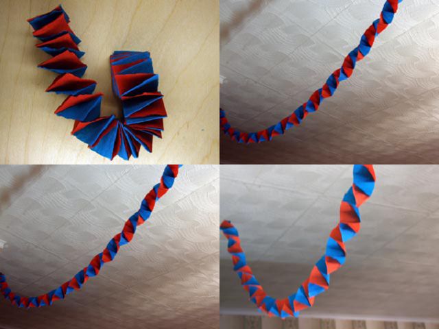 We make garlands of corrugated paper