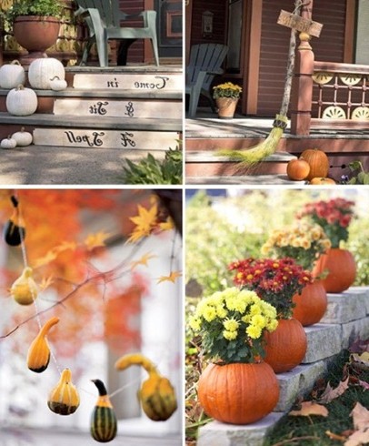 Decorate Halloween entrance and house outside