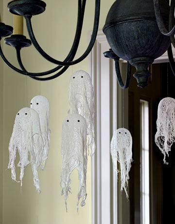 Little ghosts on the chandelier