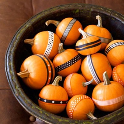 Small pumpkins on a dish