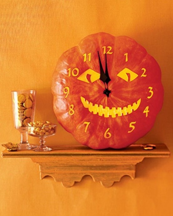 Pumpkin Midnight Clock