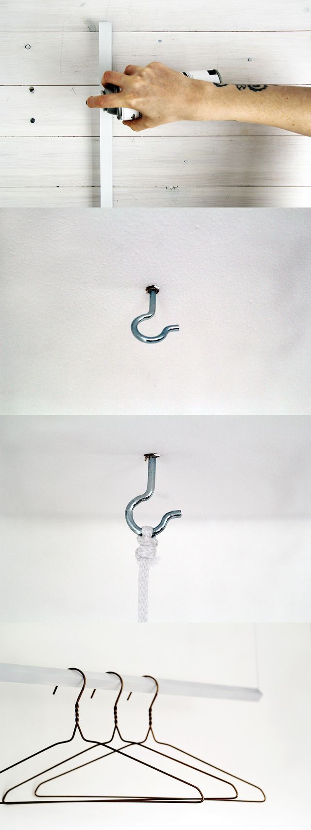 the process of creating a hanger rails with your own hands