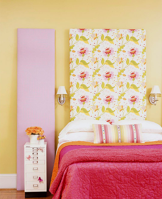 Headboard cloth, bedroom decor by own hands