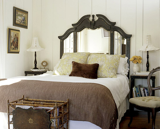 Mirror - headboard, bedroom décor with your own hands