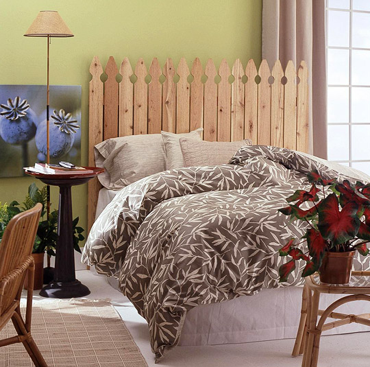 Облегалка - ограда, декор на спалня със собствени ръце