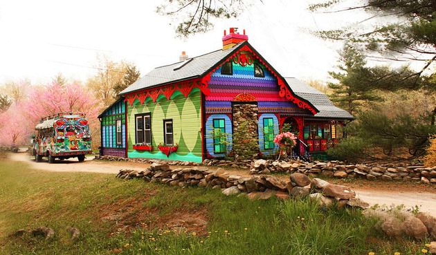 colorful house painted