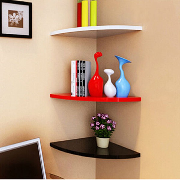 Corner shelves for storing things on the wall