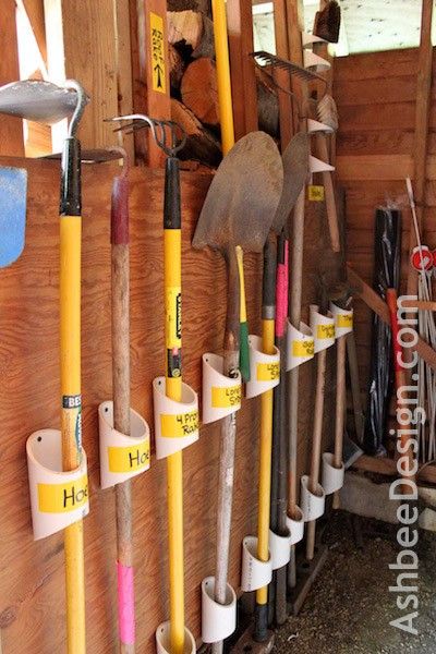 Using PVC pipes for tool storage