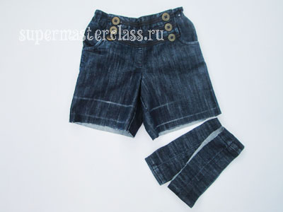 Making jeans shorts