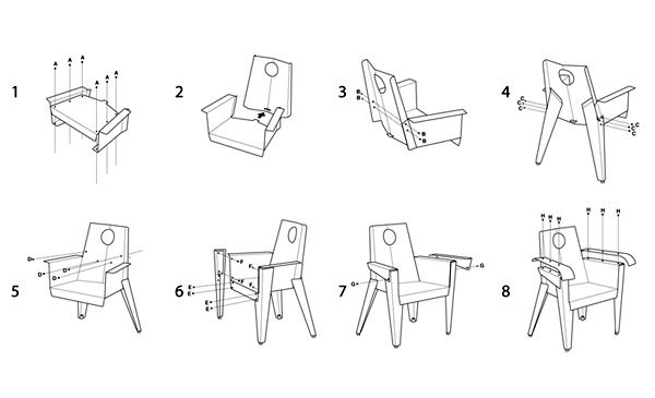 jak vyrobit židli z dopravní značky