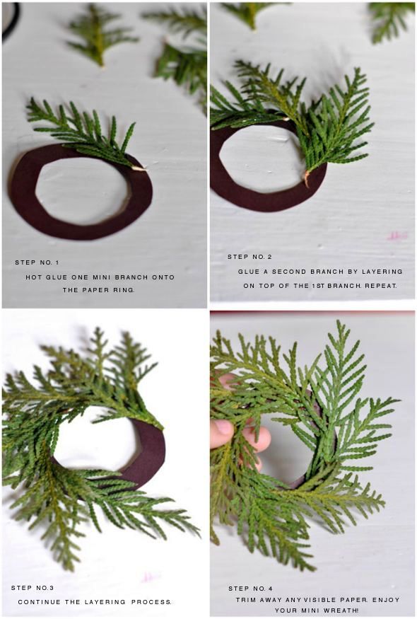 how to make a mini wreath from branches
