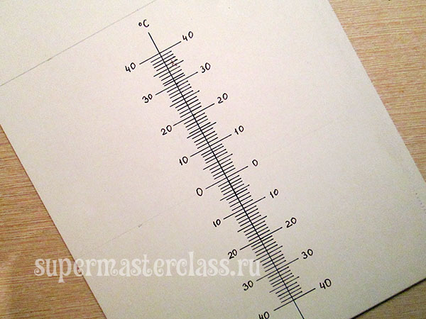 Поделка термометр из бумаги