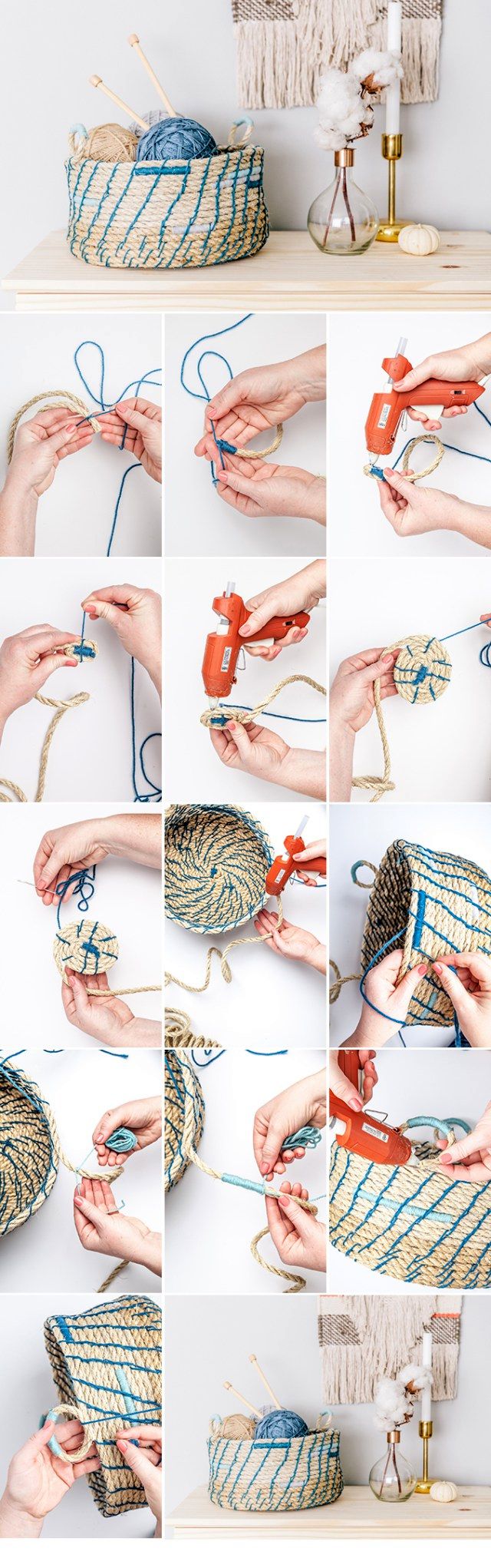 Basket of rope how to make