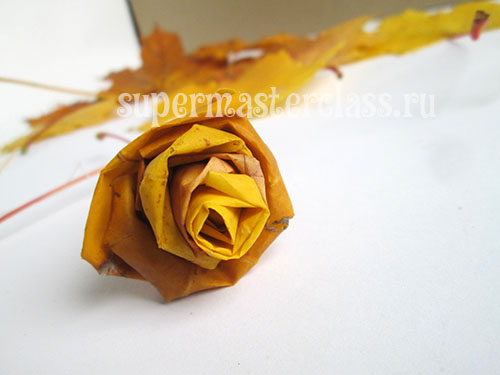 Роза от кленов лист: майсторски клас