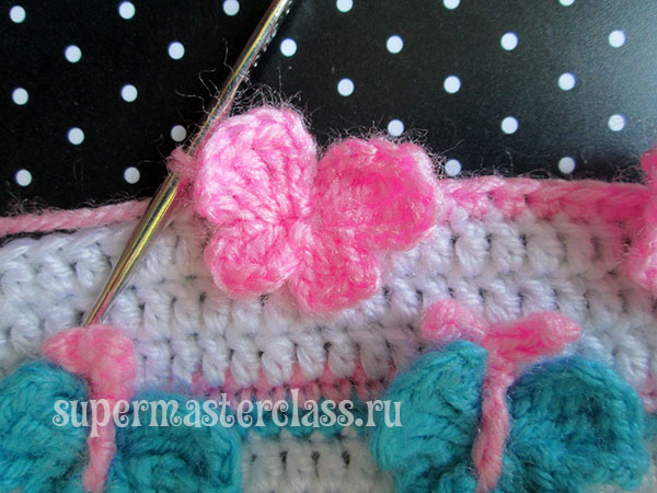 Crochet stitchless, butterfly pattern