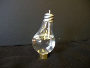 Self-made kerosene lamp.