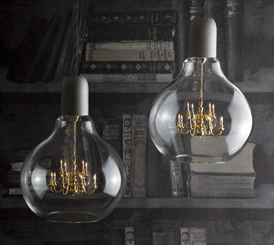 chandelier in the form of a light bulb