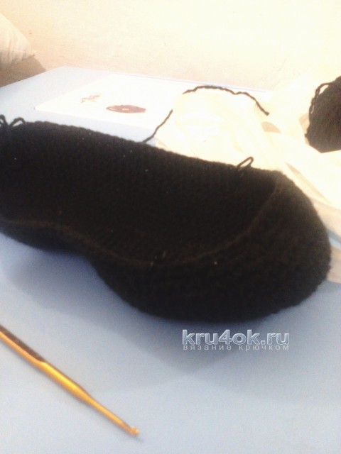 Ballet flats crocheted. The work of Aksinya Grieg knitting and knitting patterns