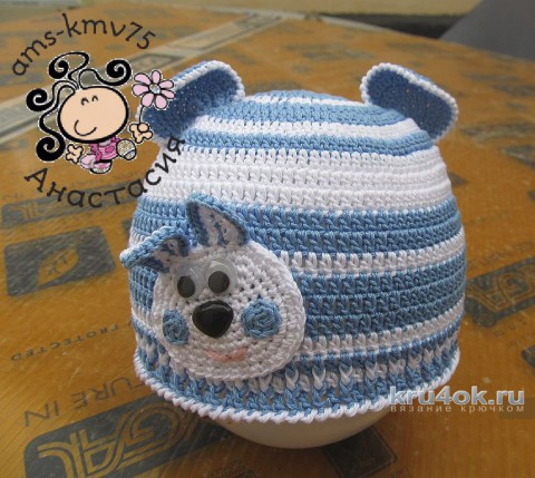 Children's hood Zainka. The work of Anastasia ams-kmv75 knitting and knitting patterns