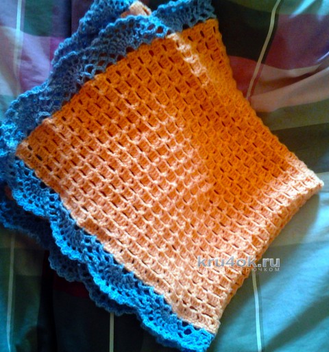 Plaid crochet. Natalia's work knitting and knitting patterns