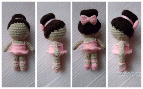 A crocheted ballerina. Master - class from Xenia knitting and knitting patterns