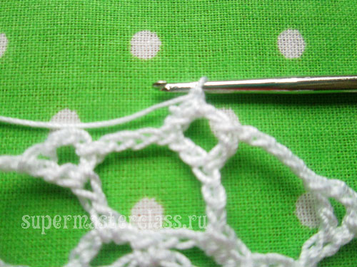 Плетене на една кука кръгла салдо: 3 ред