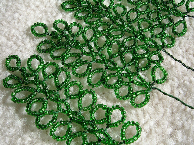 Lacy Christmas tree of beads