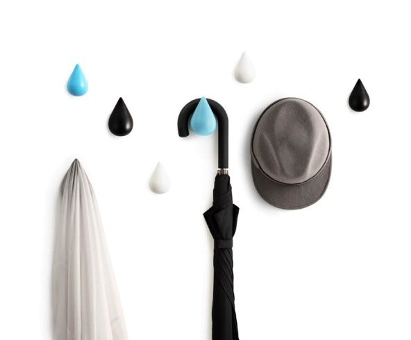 Hooks for clothes in the form of drops