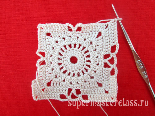 Crochet square napkins