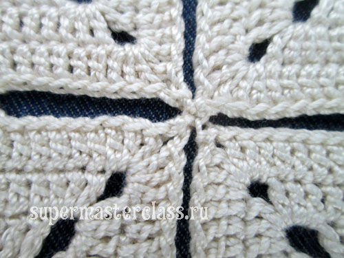 Crochet square napkins: schemes description